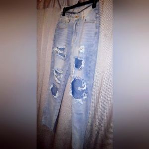 Nasty Gal Distressed Mom Jeans